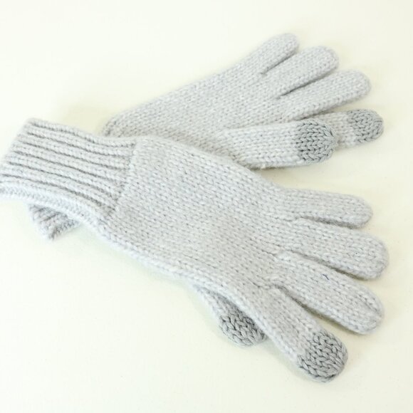 Aerie Touchpoint Gloves Gray Touchscreen Gloves Knit Women's One Size - Picture 7 of 8